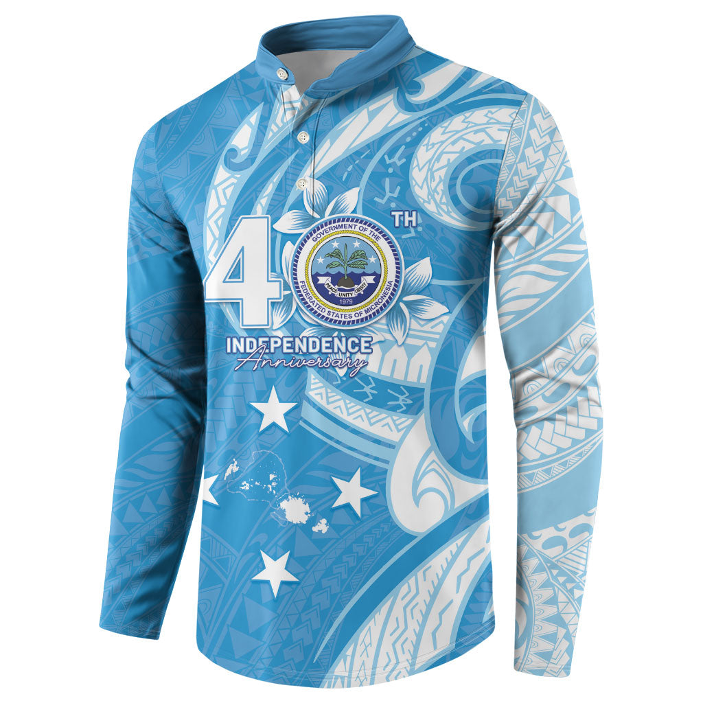 FSM Micronesia Button Sweatshirt 40th Independence Anniversary LT05 - Polynesian Pride