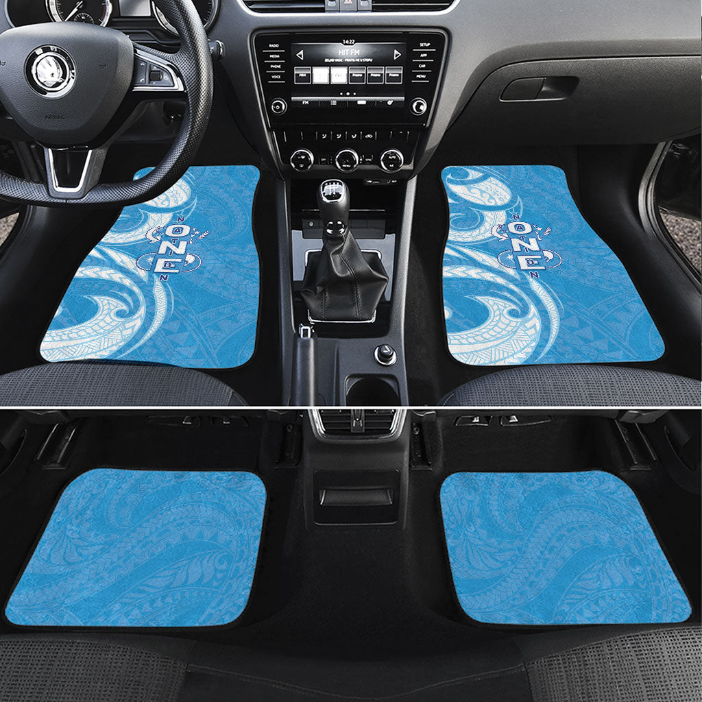 FSM Micronesia Car Mats 40th Independence Anniversary LT05 Set 4pcs Blue - Polynesian Pride