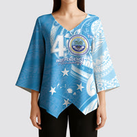 FSM Micronesia Kimono Sleeve Blouse 40th Independence Anniversary LT05 - Polynesian Pride