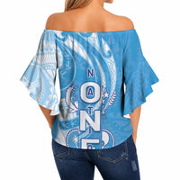 FSM Micronesia Off Shoulder Wrap Waist Top 40th Independence Anniversary LT05 - Polynesian Pride