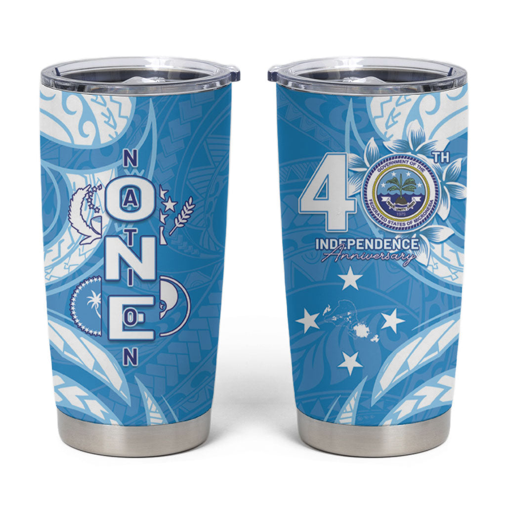 FSM Micronesia Tumbler Cup 40th Independence Anniversary LT05 Blue - Polynesian Pride