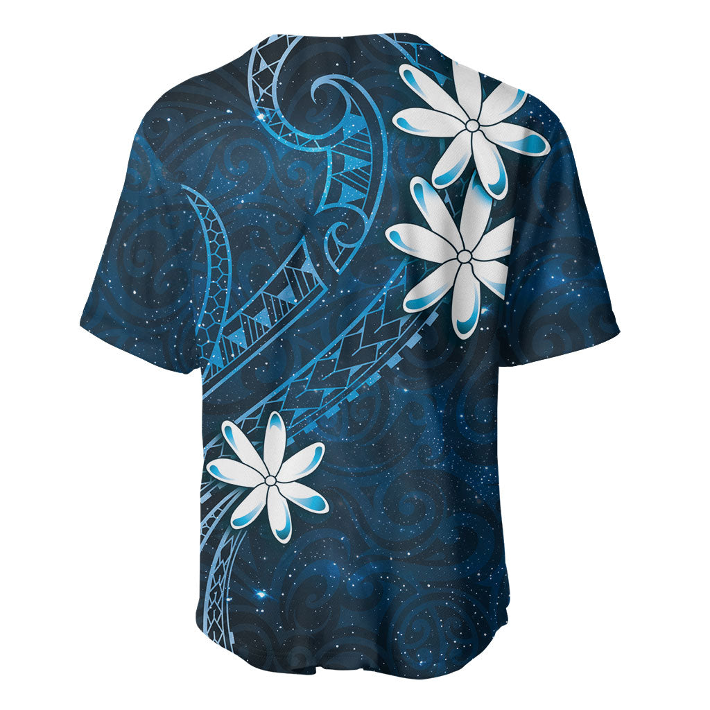 Tahiti Matarii Baseball Jersey Tahitian Spring Blue Galaxy LT05 - Polynesian Pride