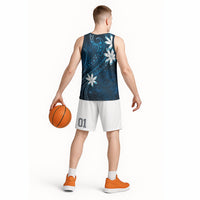 Tahiti Matarii Basketball Jersey Tahitian Spring Blue Galaxy LT05 - Polynesian Pride