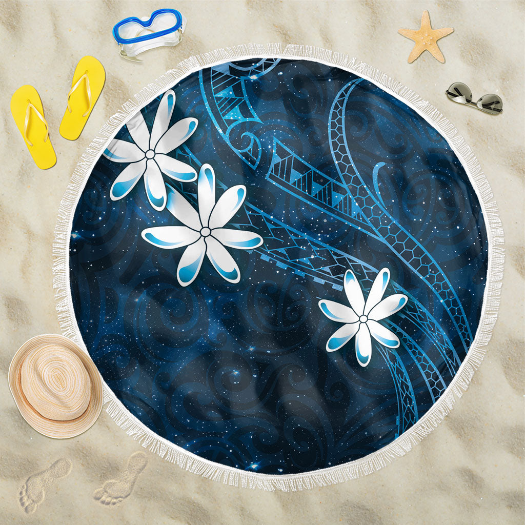Tahiti Matarii Beach Blanket Tahitian Spring Blue Galaxy LT05 One Size 150cm Blue - Polynesian Pride