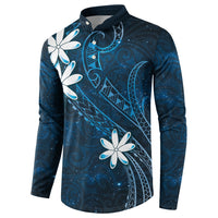 Tahiti Matarii Button Sweatshirt Tahitian Spring Blue Galaxy LT05 - Polynesian Pride