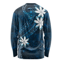 Tahiti Matarii Long Sleeve Shirt Tahitian Spring Blue Galaxy LT05 - Polynesian Pride