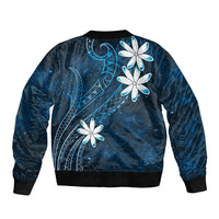 Tahiti Matarii Sleeve Zip Bomber Jacket Tahitian Spring Blue Galaxy LT05 - Polynesian Pride
