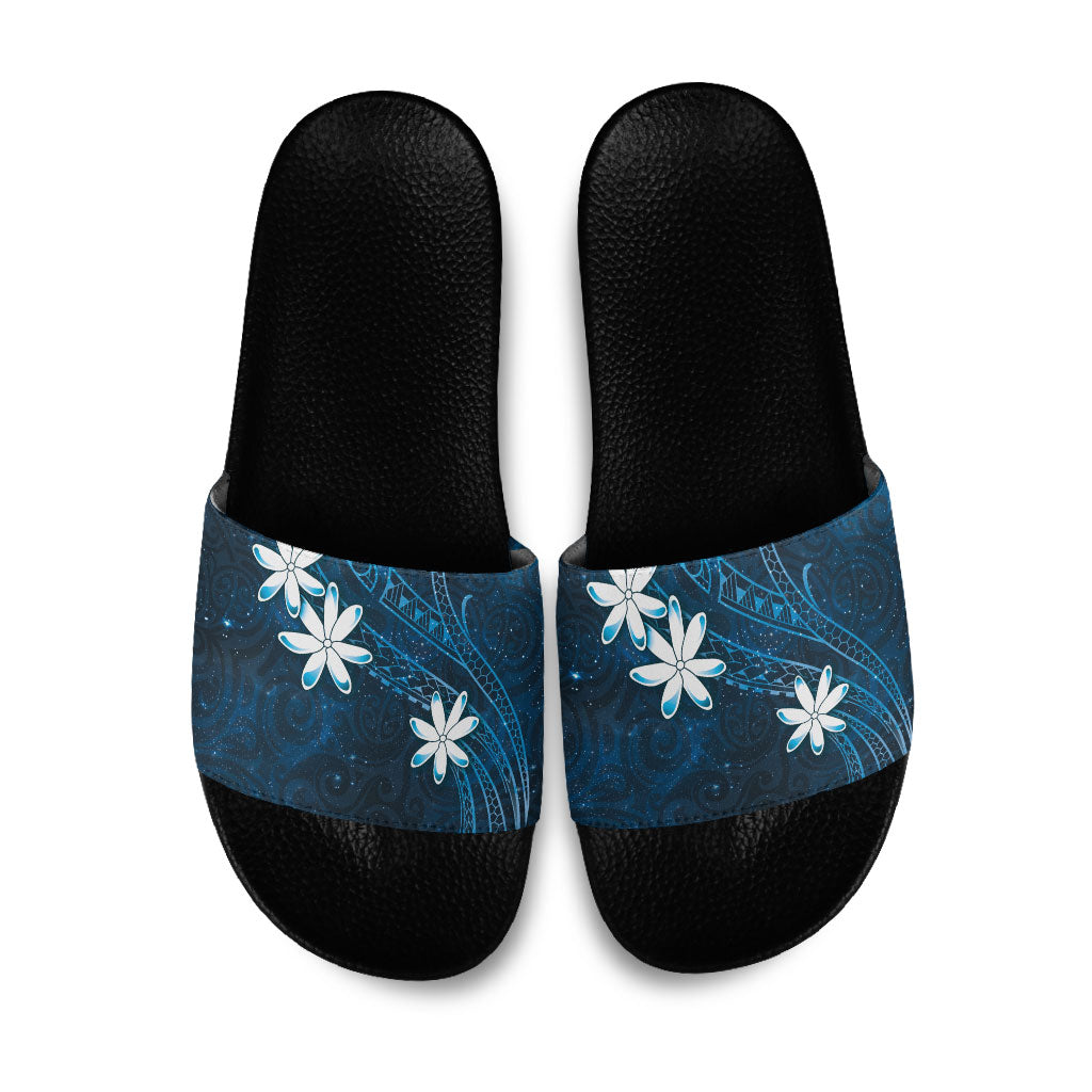 Tahiti Matarii Slide Sandals Tahitian Spring Blue Galaxy LT05 Blue - Polynesian Pride