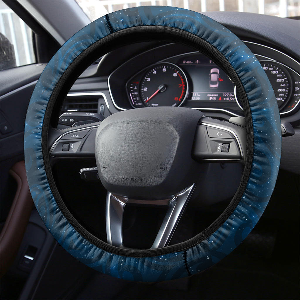 Tahiti Matarii Steering Wheel Cover Tahitian Spring Blue Galaxy LT05 - Polynesian Pride