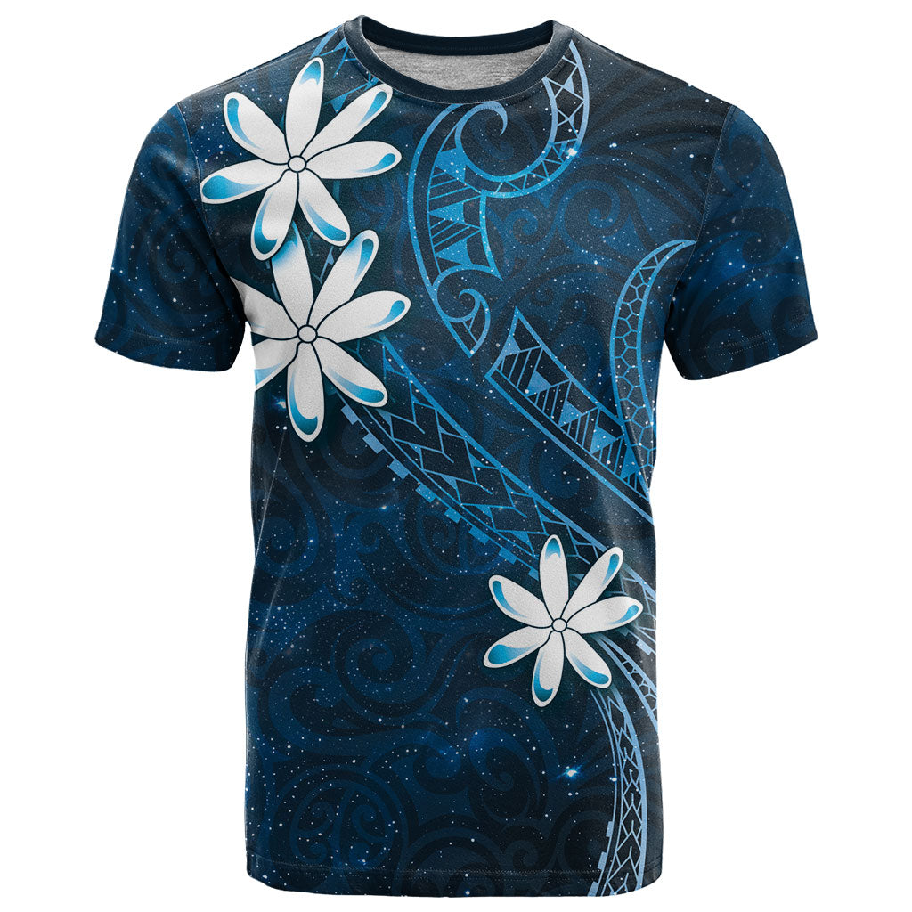 Tahiti Matarii T Shirt Tahitian Spring Blue Galaxy LT05 Blue - Polynesian Pride