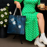 Tahiti Matarii Tote Bag Tahitian Spring Blue Galaxy LT05 - Polynesian Pride