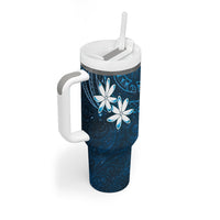 Tahiti Matarii Tumbler With Handle Tahitian Spring Blue Galaxy LT05 - Polynesian Pride