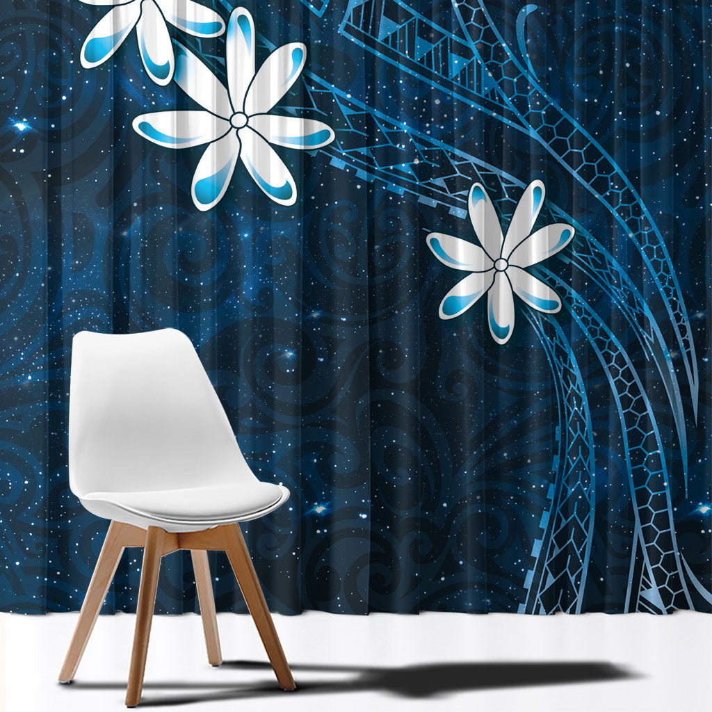 Tahiti Matarii Window Curtain Tahitian Spring Blue Galaxy LT05 - Polynesian Pride