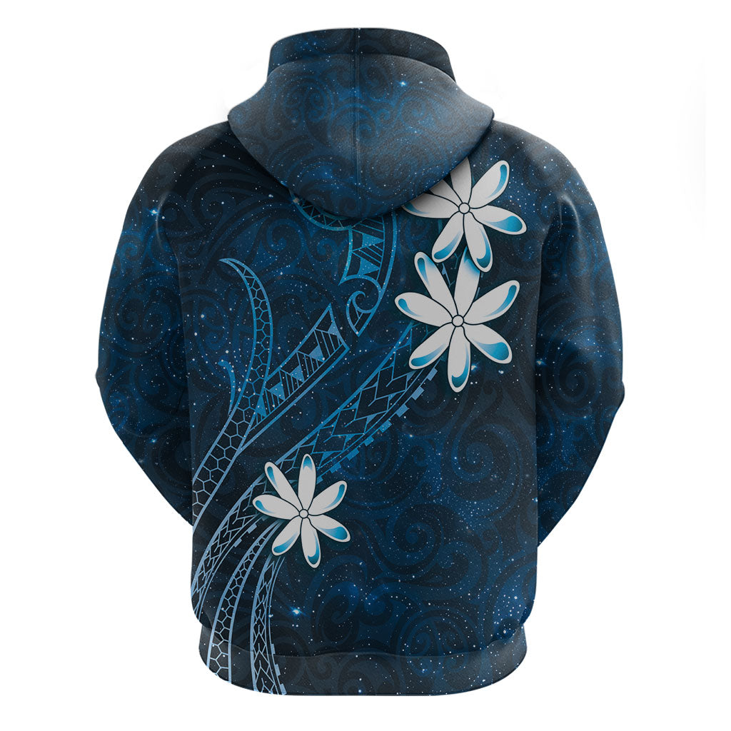 Tahiti Matarii Zip Hoodie Tahitian Spring Blue Galaxy LT05 - Polynesian Pride