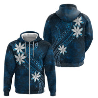 Tahiti Matarii Zip Hoodie Tahitian Spring Blue Galaxy LT05 - Polynesian Pride