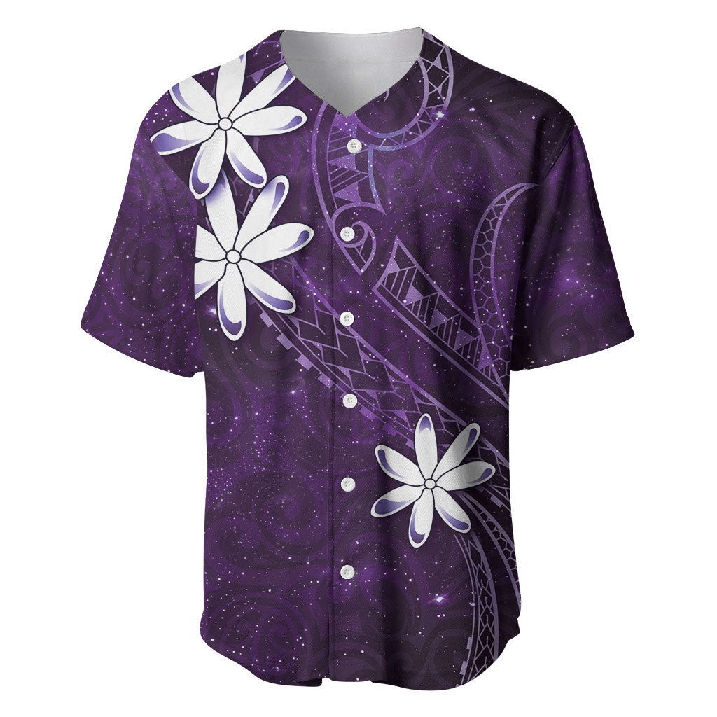 Tahiti Matarii Baseball Jersey Tahitian Spring Purple Galaxy LT05 Purple - Polynesian Pride
