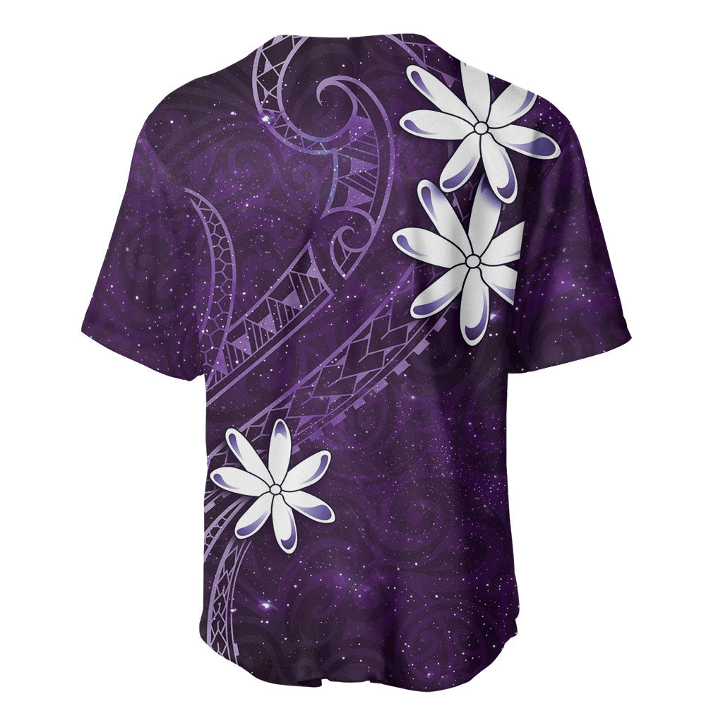 Tahiti Matarii Baseball Jersey Tahitian Spring Purple Galaxy LT05 - Polynesian Pride