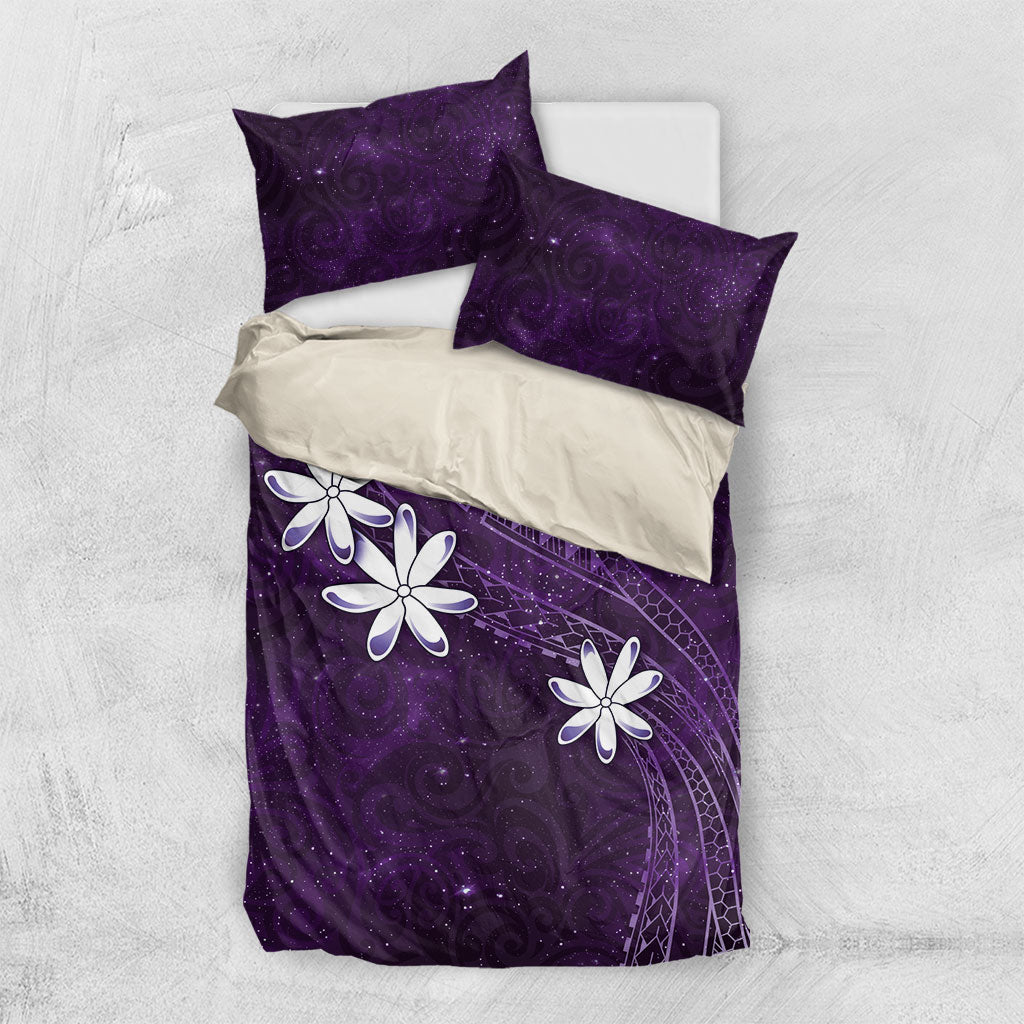 Tahiti Matarii Bedding Set Tahitian Spring Purple Galaxy LT05 US Twin 172cm x 218cm Purple - Polynesian Pride