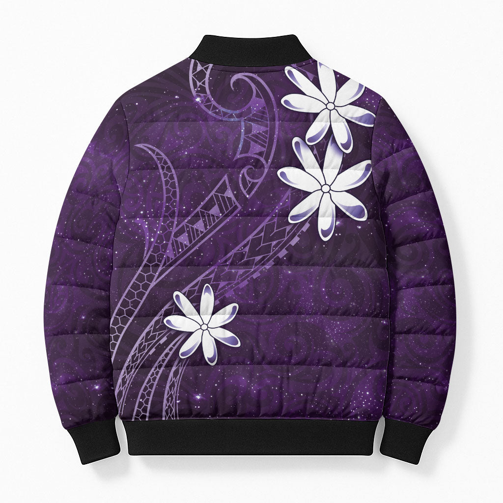 Tahiti Matarii Bomber Puffer Jacket Tahitian Spring Purple Galaxy LT05 - Polynesian Pride