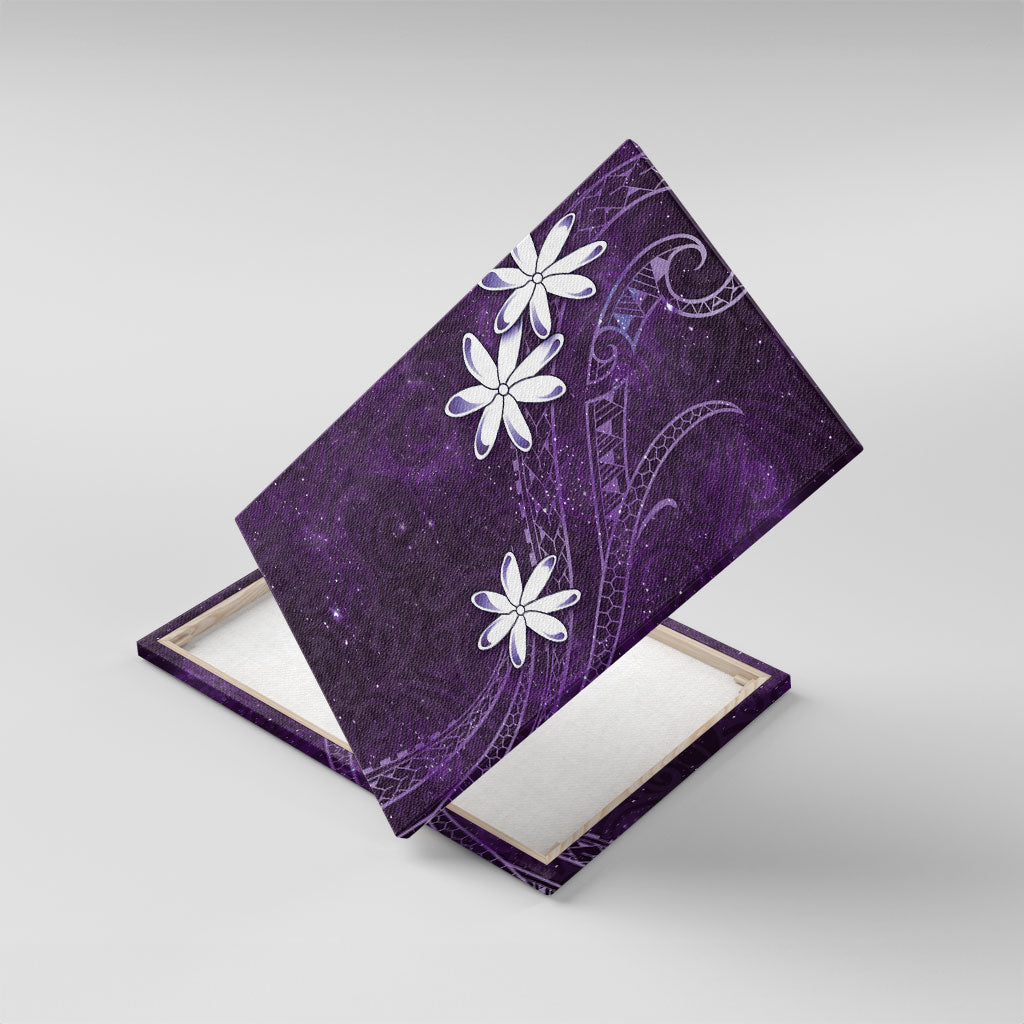 Tahiti Matarii Canvas Wall Art Tahitian Spring Purple Galaxy LT05 With Frame Purple - Polynesian Pride
