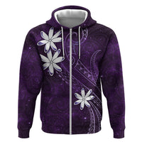 Tahiti Matarii Hoodie Tahitian Spring Purple Galaxy LT05 Zip Hoodie Purple - Polynesian Pride
