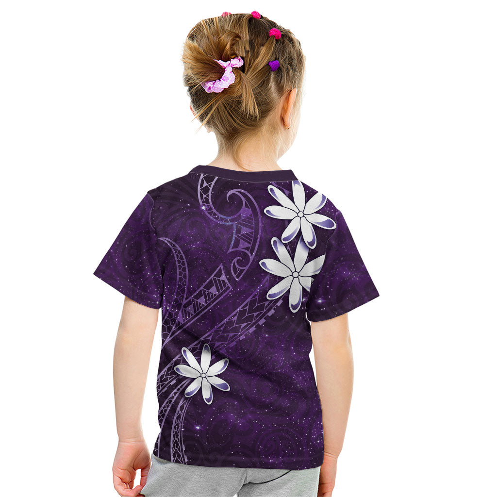 Tahiti Matarii Kid T Shirt Tahitian Spring Purple Galaxy LT05 - Polynesian Pride
