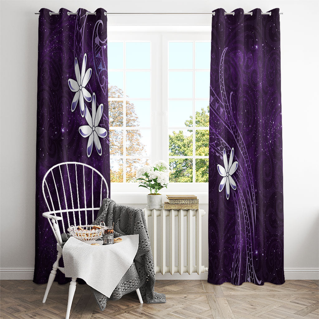 Tahiti Matarii Window Curtain Tahitian Spring Purple Galaxy LT05 - Polynesian Pride