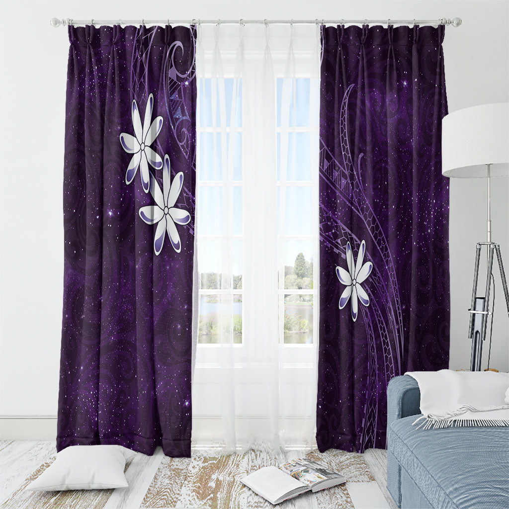 Tahiti Matarii Window Curtain Tahitian Spring Purple Galaxy LT05 - Polynesian Pride