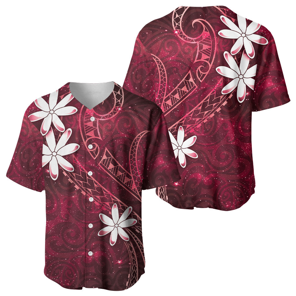 Tahiti Matarii Baseball Jersey Tahitian Spring Red Galaxy LT05 - Polynesian Pride
