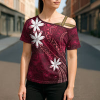 Tahiti Matarii Cross Shoulder Shirt Tahitian Spring Red Galaxy LT05 - Polynesian Pride