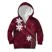 Tahiti Matarii Kid Hoodie Tahitian Spring Red Galaxy LT05 Zip Hoodie Red - Polynesian Pride
