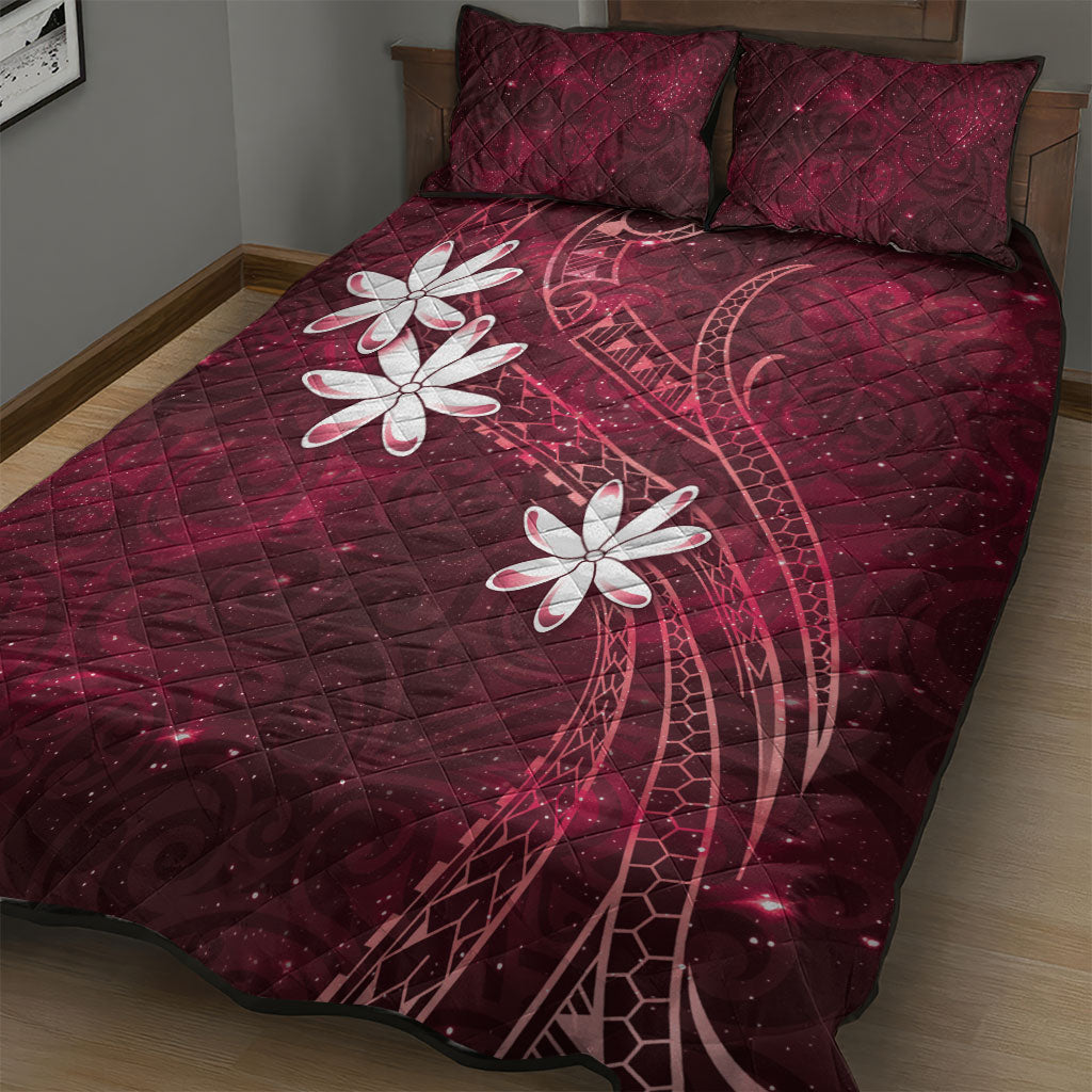 Tahiti Matarii Quilt Bed Set Tahitian Spring Red Galaxy LT05 - Polynesian Pride