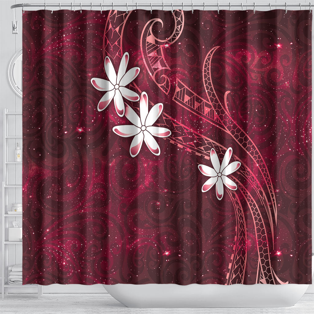 Tahiti Matarii Shower Curtain Tahitian Spring Red Galaxy LT05 - Polynesian Pride