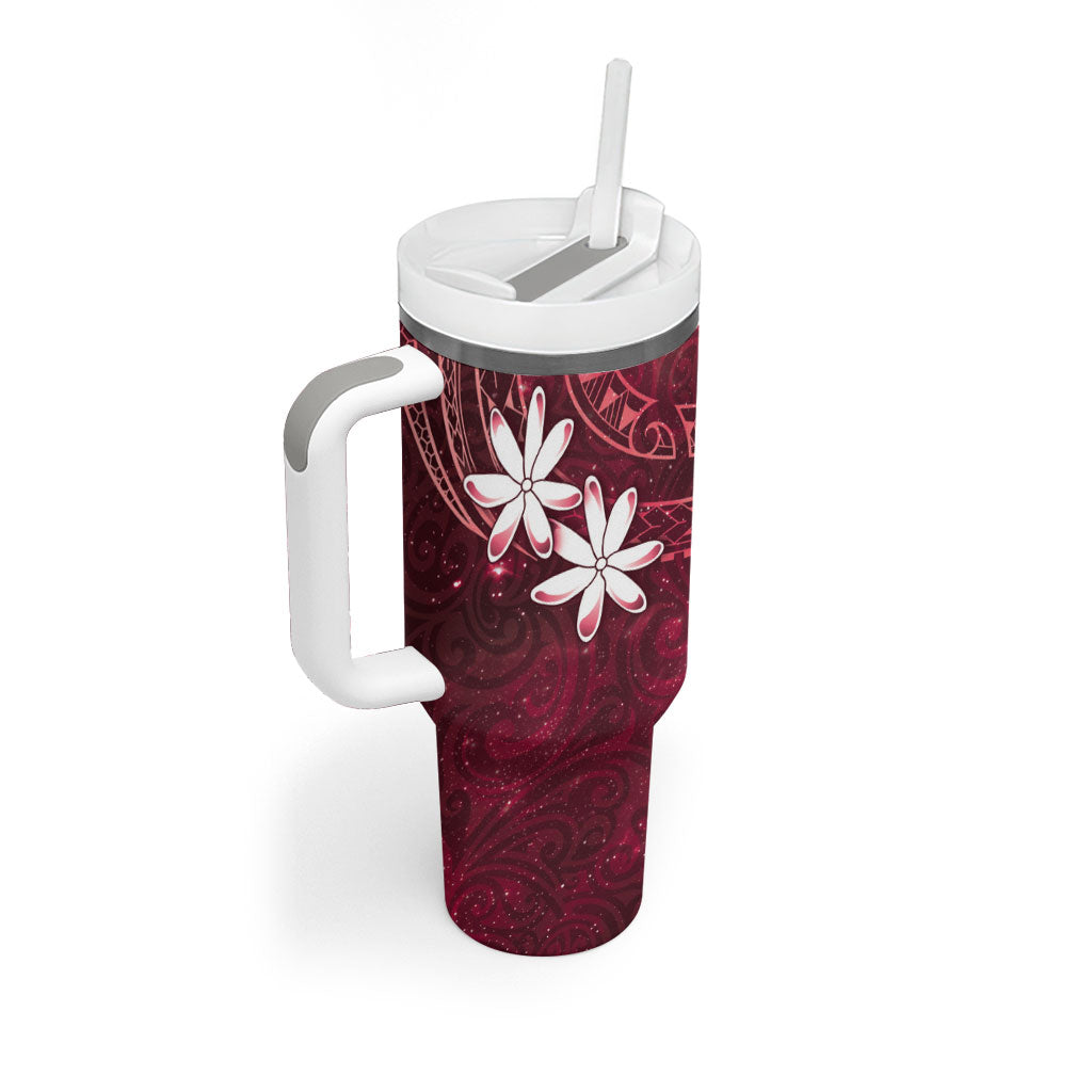 Tahiti Matarii Tumbler With Handle Tahitian Spring Red Galaxy LT05 - Polynesian Pride