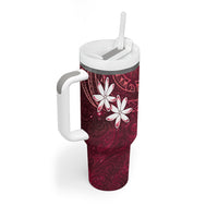 Tahiti Matarii Tumbler With Handle Tahitian Spring Red Galaxy LT05 - Polynesian Pride