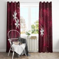 Tahiti Matarii Window Curtain Tahitian Spring Red Galaxy LT05 - Polynesian Pride