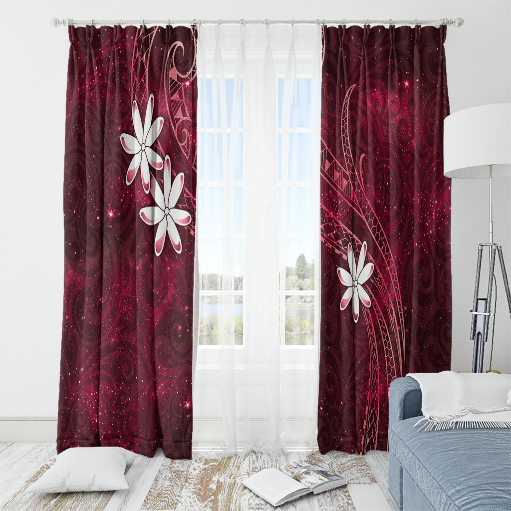Tahiti Matarii Window Curtain Tahitian Spring Red Galaxy LT05 - Polynesian Pride