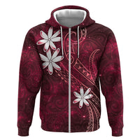 Tahiti Matarii Zip Hoodie Tahitian Spring Red Galaxy LT05 Zip Hoodie Red - Polynesian Pride