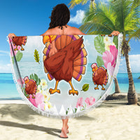 Hawaii Thanksgiving Beach Blanket Funny Turkey Dabbing Dance LT05 - Polynesian Pride