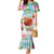 Hawaii Thanksgiving Family Matching Mermaid Dress and Hawaiian Shirt Funny Turkey Dabbing Dance LT05 Mom's Dress Blue - Polynesian Pride