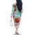 Hawaii Thanksgiving Family Matching Off Shoulder Long Sleeve Dress and Hawaiian Shirt Funny Turkey Dabbing Dance LT05 - Polynesian Pride