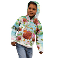 Hawaii Thanksgiving Kid Hoodie Funny Turkey Dabbing Dance LT05 - Polynesian Pride