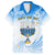 Polynesia Hanukkah Festival Family Matching Puletasi Dress and Hawaiian Shirt With Menorah Polynesian Style LT05 Dad's Shirt - Short Sleeve Blue - Polynesian Pride