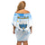 Polynesia Hanukkah Festival Off Shoulder Short Dress With Menorah Polynesian Style LT05 - Polynesian Pride