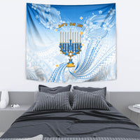 Polynesia Hanukkah Festival Tapestry With Menorah Polynesian Style LT05 - Polynesian Pride