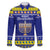 Personalised Polynesia Christmukkah Family Matching Mermaid Dress and Hawaiian Shirt Menorah With Polynesian Tribal Pattern LT05 Dad's Shirt - Long Sleeve Blue - Polynesian Pride