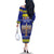 Personalised Polynesia Christmukkah Family Matching Off Shoulder Long Sleeve Dress and Hawaiian Shirt Menorah With Polynesian Tribal Pattern LT05 - Polynesian Pride