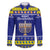 Personalised Polynesia Christmukkah Family Matching Puletasi Dress and Hawaiian Shirt Menorah With Polynesian Tribal Pattern LT05 Dad's Shirt - Long Sleeve Blue - Polynesian Pride