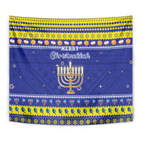 Polynesia Christmukkah Tapestry Menorah With Polynesian Tribal Pattern LT05 - Polynesian Pride