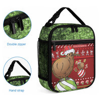 New Zealand Kiwi Christmas Lunch Bag Paua Shell Glitter Green LT05 - Polynesian Pride
